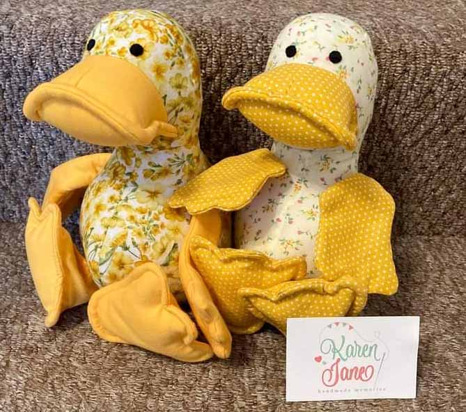 Dilby Duck pattern sewn by Karen cooper