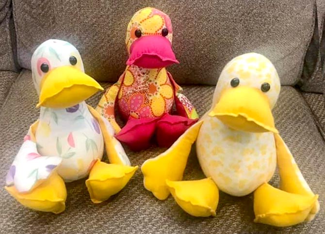 Duck sewing pattern sewn by Andrea Christiansen