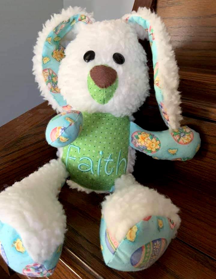 Easter Bunny sewing pattern sewn by Linda Grace