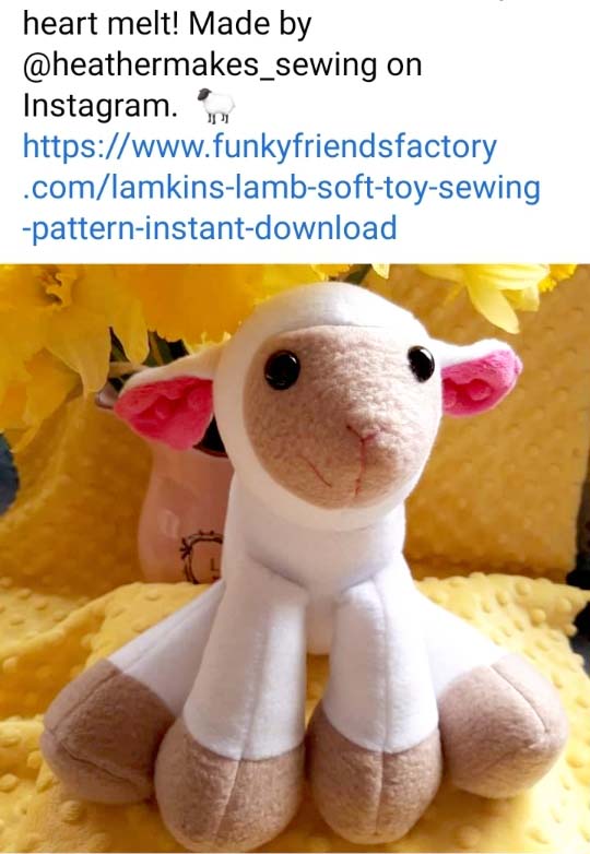 Lamb sewing pattern sewn by heathermakes_sewing