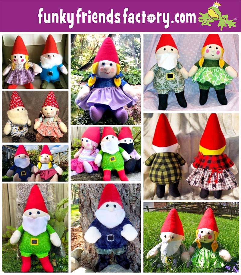 NEW Gnome sewing pattern! Funky Friends Factory