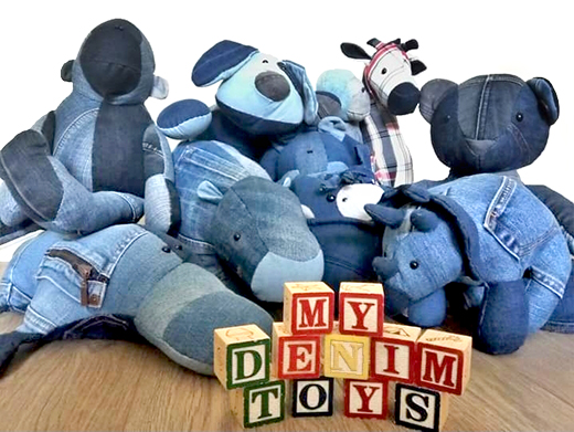 Denim toys sewn by Sarahkilshaw