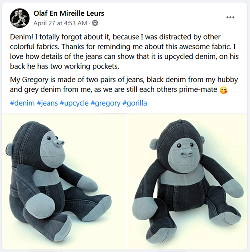 Gorilla Pattern sewn by Olaf