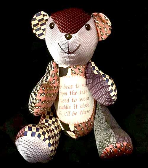 Calico-Bear-sewn-as-a-memory-bear-from-neck-ties-by-SusanHunter