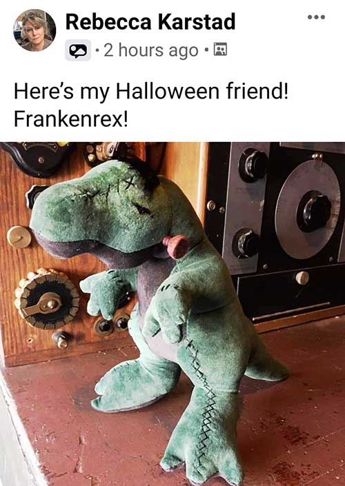 T-rex Pattern Halloween sewn by RebeccaK