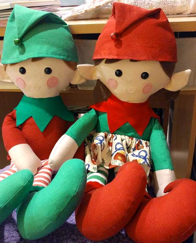 Elves sewn by Stephanie Hardy