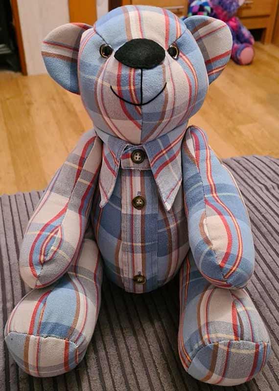 Calico Bear with removable collar
