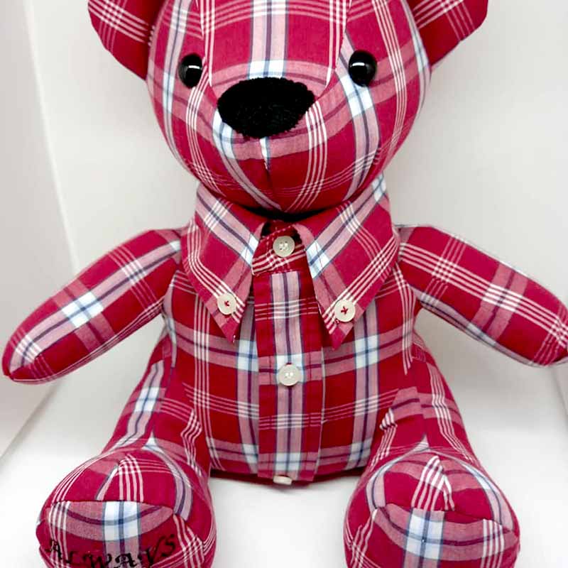 Memory Bear with sewn on collar