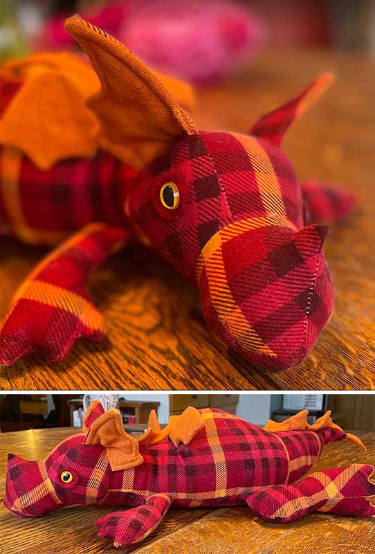 Dragon pattern sewn by by katrinaF