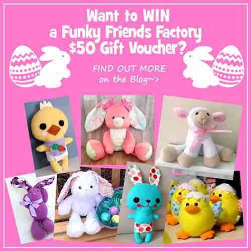 Easter Contest Entries 2022 – WIN a $50 Funky Friends Factory Pattern Voucher!