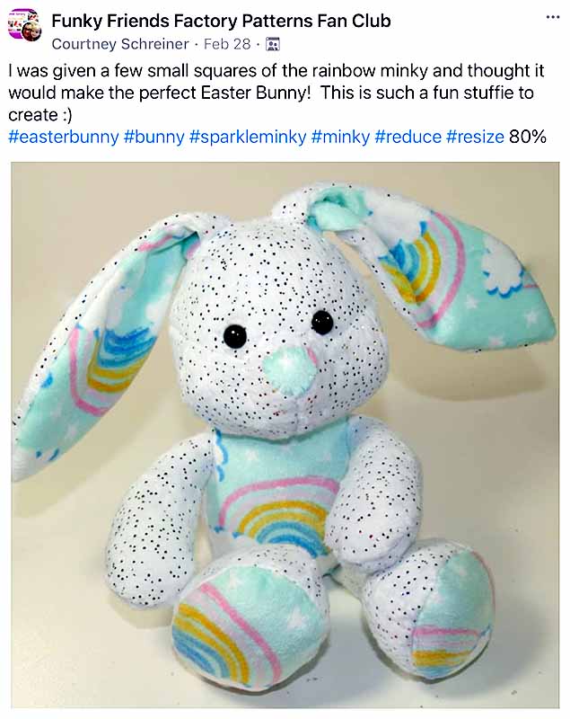 Easter bunny sewing pattern sewn by CourtneySchreiner