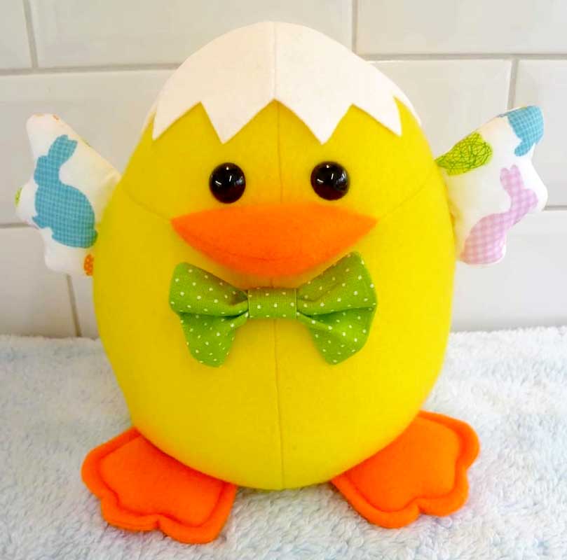 Egghead Easter Chick sewing pattern sewn by LouisePyper