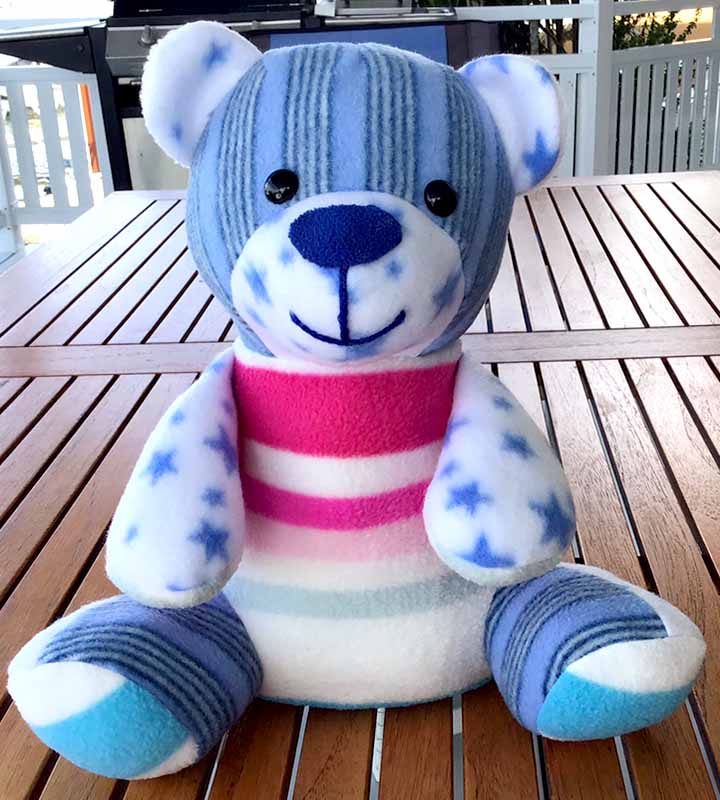 Ben Beginner Memory Bear Pattern sewn by Shirls Smith (1)