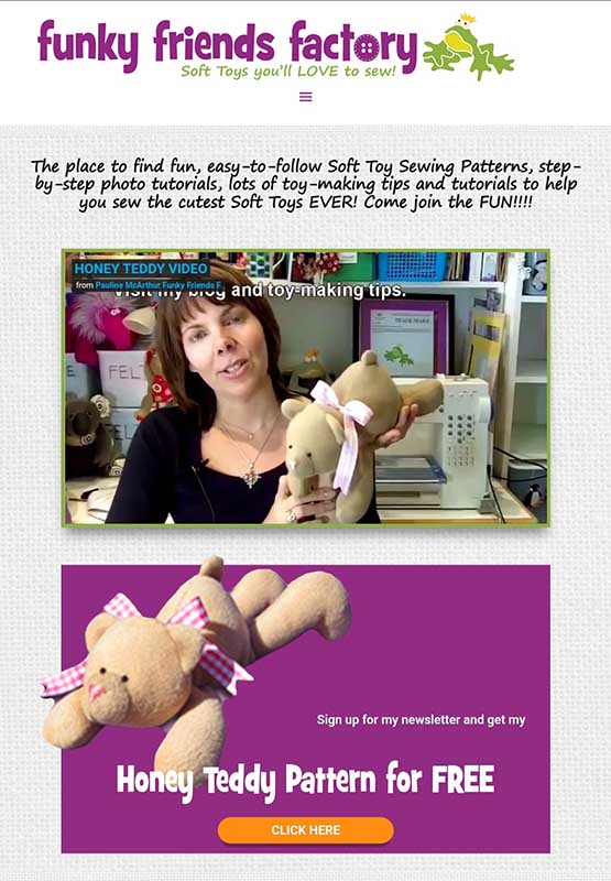 FREE Teddy bear pattern with video