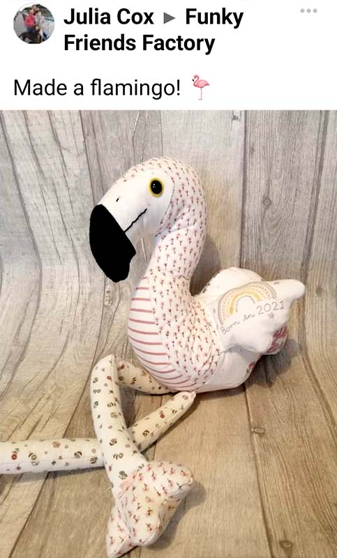 Flamingo sewing pattern sewn by JuliaCox