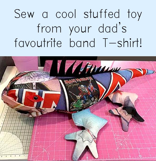 Igor Iguana Stuffed Toy pattern band t-shirt sewn by Michelle Jones.jpg