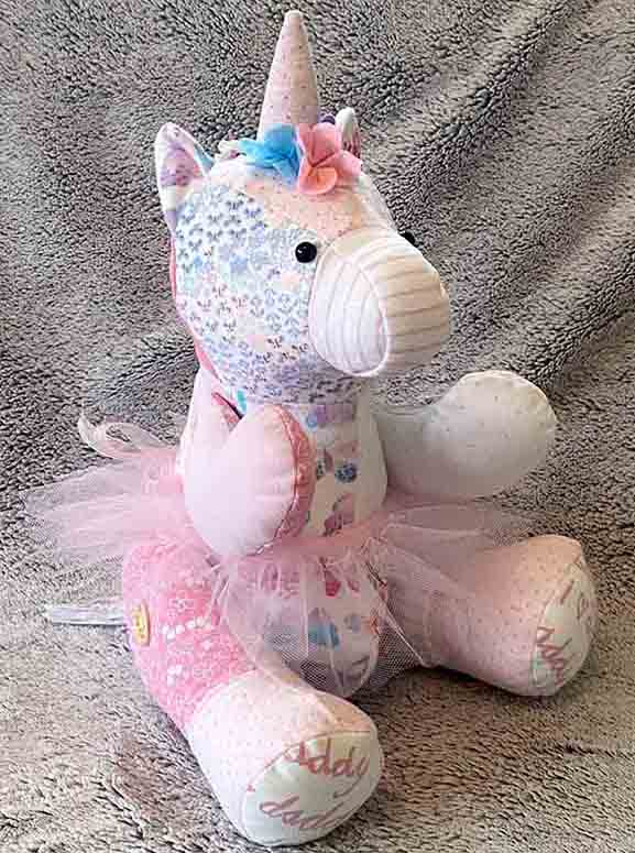 Keepsake Unicorn pattern sewn by Joanne Shaw