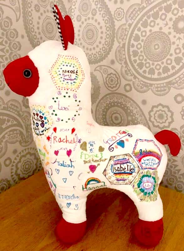 Llama graduation signature toy gift by jenny benton