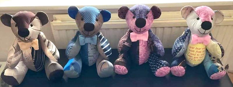 Memory Teddy Bears made from neck ties – Heartsdesign