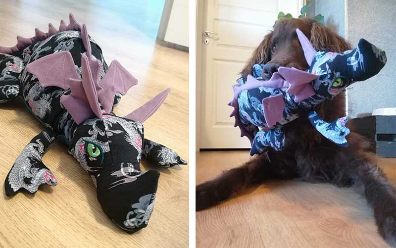 Dragon pet dog sewn by Jeanette aubert 2