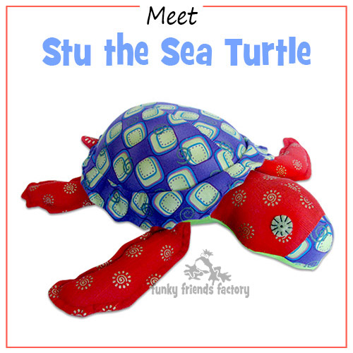 Meet Introducing Stu Sea Turtle toy sewing pattern