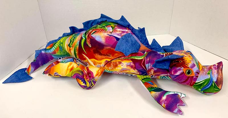 Dragon toy sewing pattern
