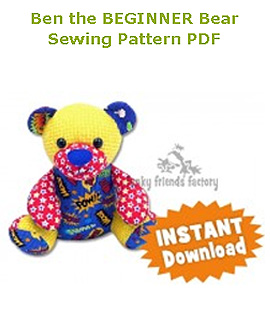 Easter Bunny Buddies sewing pattern Funky Friends Factory