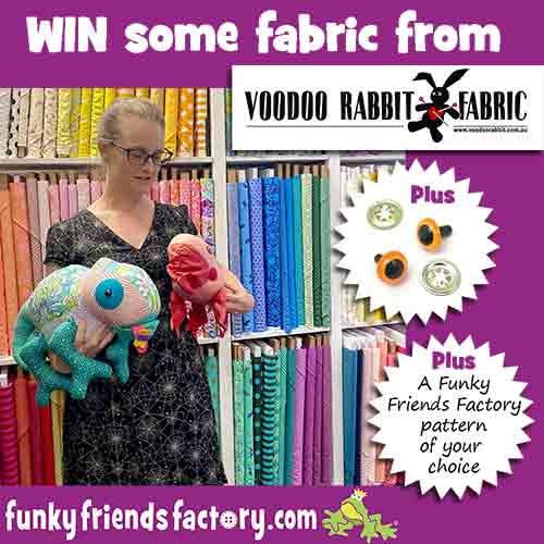 Voodoo Rabbit Fabric & Toy Eyes giveaway!!!