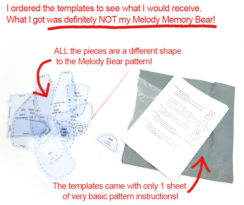 Memory Bear Template for Sewing Pattern, Memory Bear Template Ruler for  Cutting