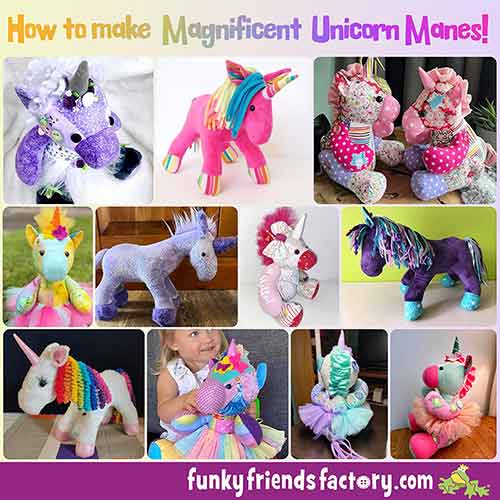 How to sew a mane for a soft toy: (Magnificent Manes for Kelsey Keepsake Unicorn & More!