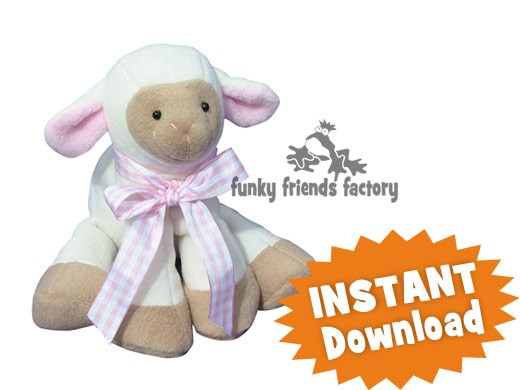 sheep stuffed animal pattern free