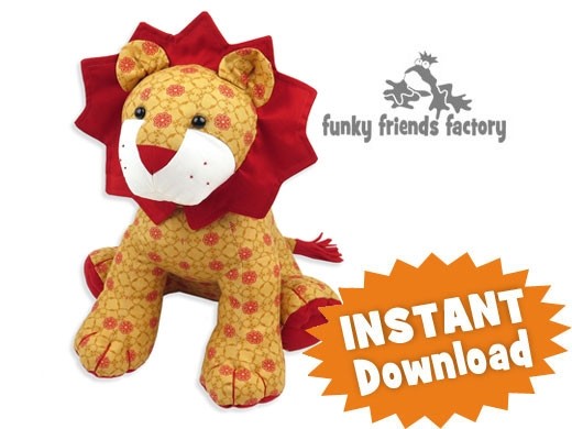 stuffed lion sewing pattern
