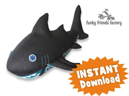 shark plush pattern