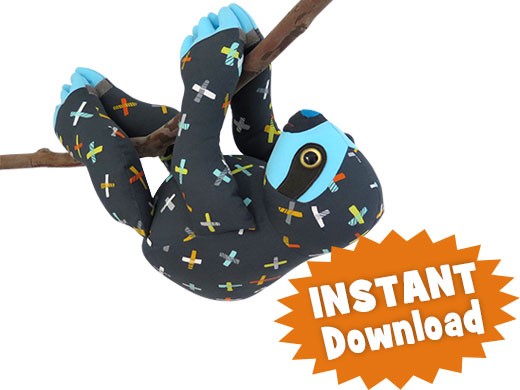 stuffed sloth sewing pattern