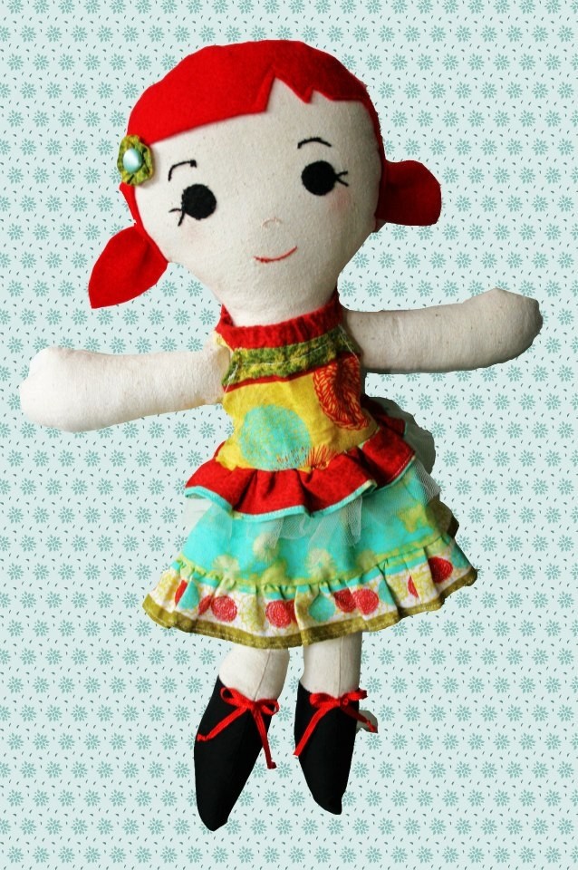 Sugar Plum Fairy Christmas Cloth Doll Instant Download Sewing