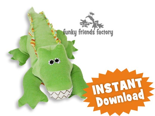 Crocodile plush online pattern