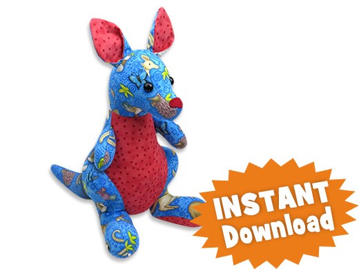 Teddy Kangaroo Stuffed Kangaroo KANGAROO SEWING PATTERN Cute handmade ...