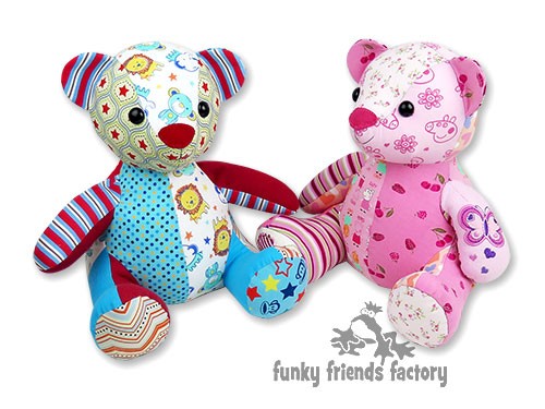 Free Memory Bear Pattern To Print  Bear patterns free, Memory bears pattern,  Teddy bear sewing pattern