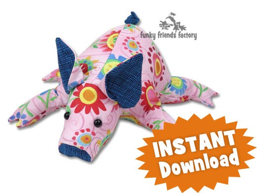 Petunia Pig INSTANT DOWNLOAD Sewing Pattern PDF