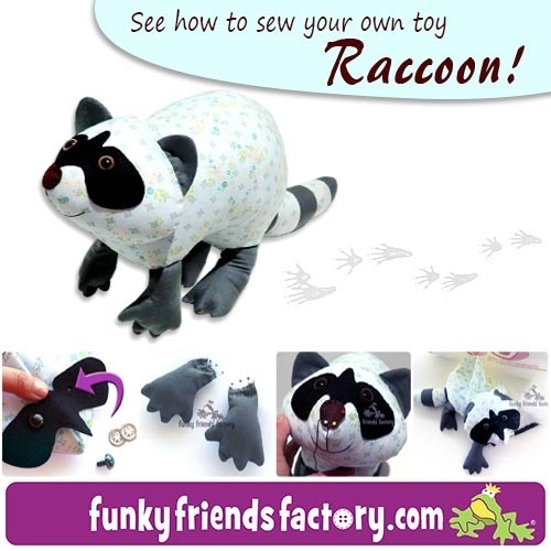 Stuffed raccoon 2024 pattern