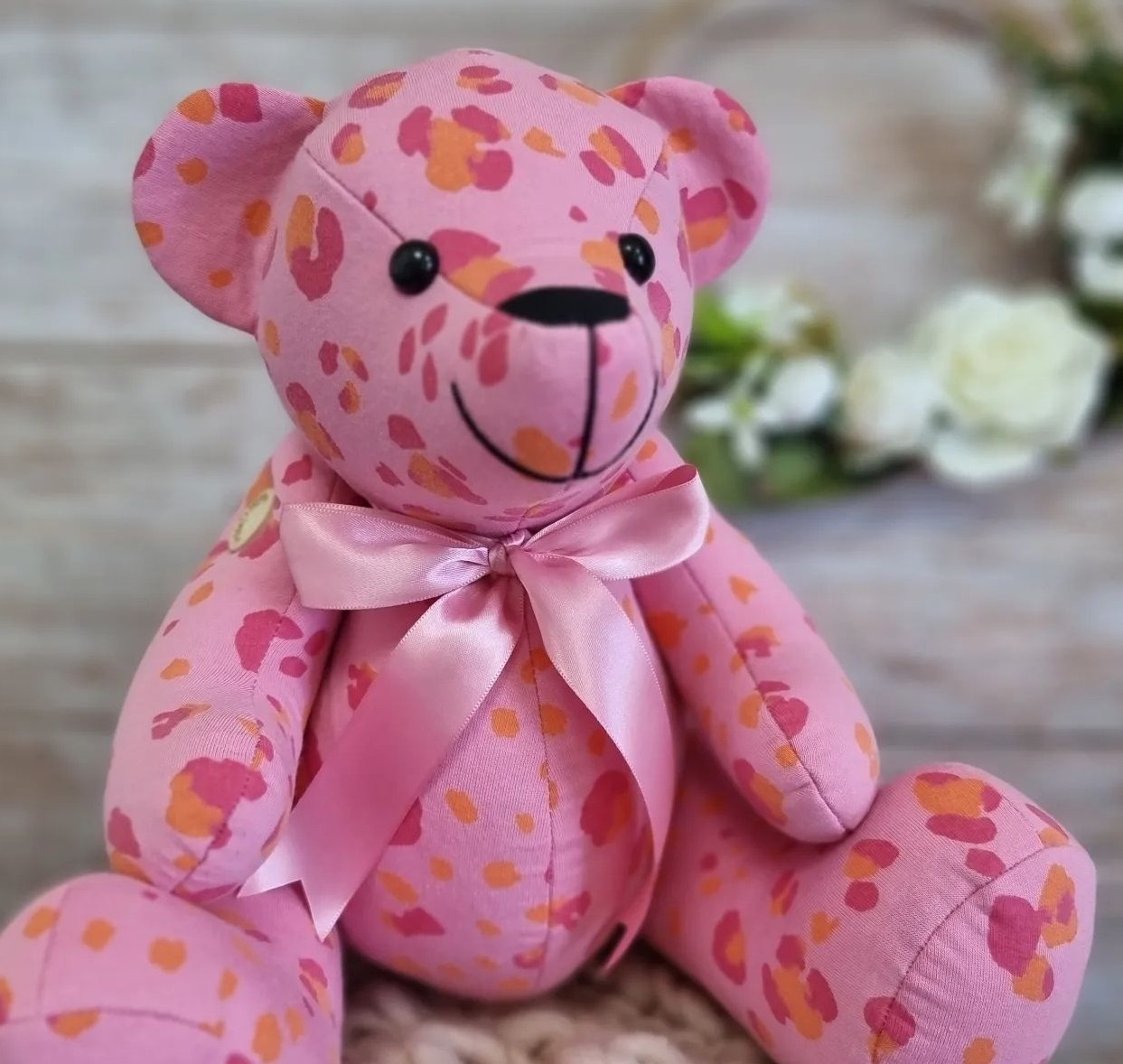 Signature Bear - Calico Teddy Bear INSTANT DOWNLOAD Sewing