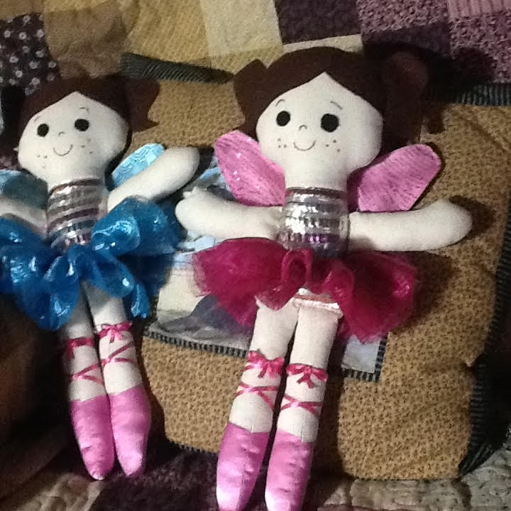 Funky Friends Factory Sugar Plum Fairy Sewing Pattern - DIY Ballerina Doll With Removable Wings & Tutu