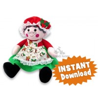 A Merry Mrs CLAUS Christmas Doll Sewing Pattern PDF