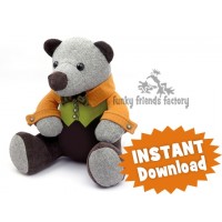 Buttons the BEST DRESSED Teddy Bear Sewing Pattern PDF