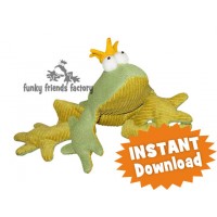Frog Prince Charming Soft Toy Sewing Pattern INSTANT DOWNLOAD