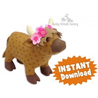 Harmony the HIGHLAND COW Sewing Pattern PDF