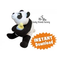 Panda Baby Ning Plush Toy Sewing Pattern INSTANT DOWNLOAD