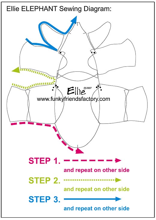 elephant sewing template