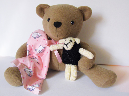 insomnia teddy bear - knitted sheep pattern design